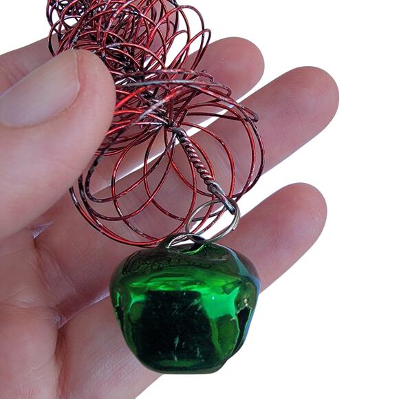 Vintage Wire Christmas Tree Ornament with Bell & Star Topper 1990s - Picture 3 of 10